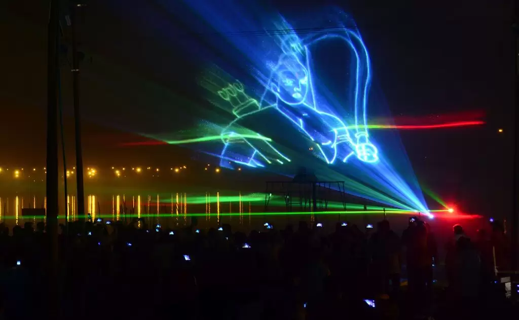 Last night, there was a lighting show in Prayagraj. — Maha Kumbh Mela
