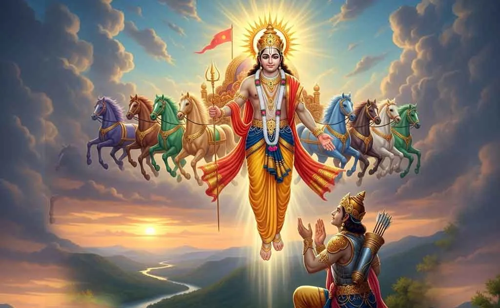 The Radiant Covenant: Surya Dev's Divine Encounter with Arjun — Stories
