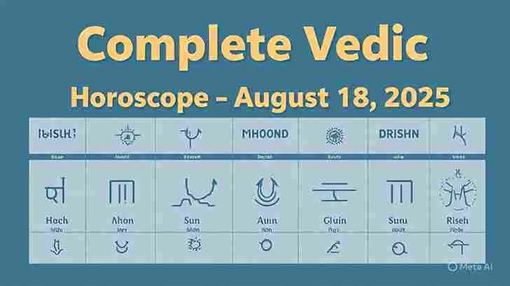 Complete Vedic Horoscope - August 18, 2025 — Astrology