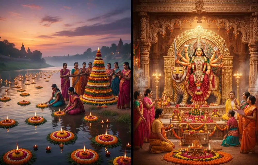 Bathukamma and Navratri: Twin Festivals of Divine Femininity — Jyestha Poornima