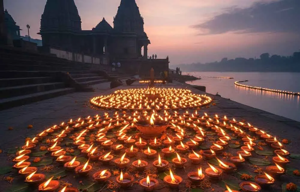 Lighting 365 Lamps in Karthika Masam: Symbol of Year-Round Positivity — Karthika Masam 2025