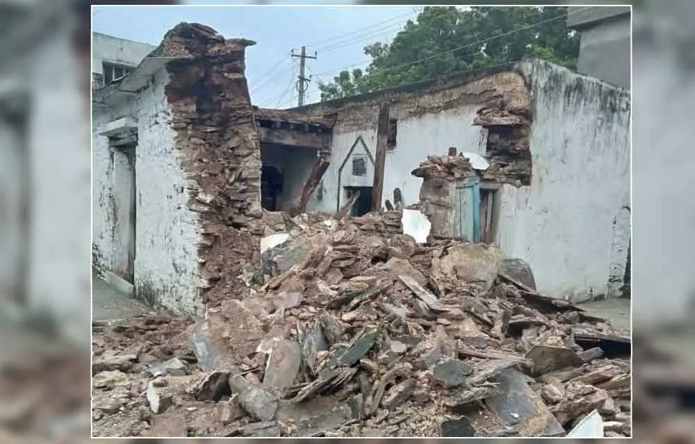 Collapse of Brahmamgaru's Residence: Potuluri Veerabrahmendra Swami's Historic Home Crumbles Under Montha Cyclone Rains