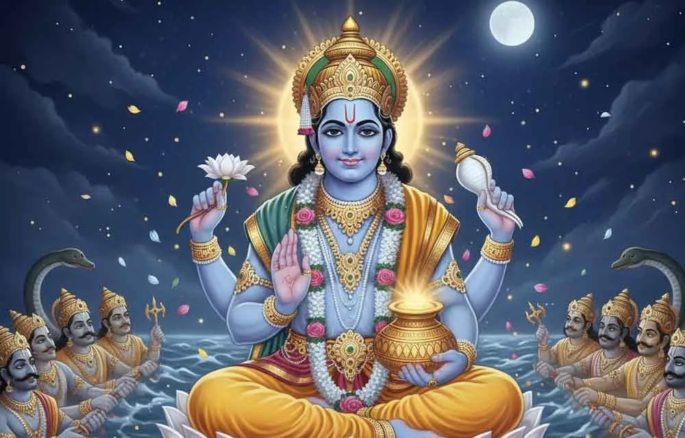 The Story of Lord Dhanvantari and the Origin of Dhanteras — Diwali 2025
