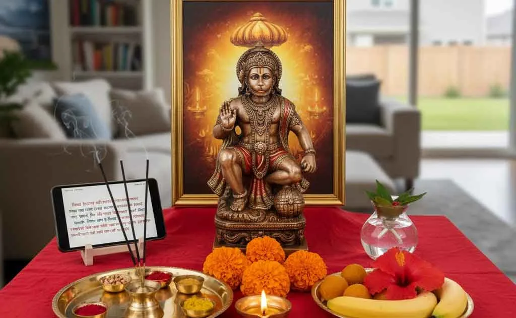Complete Hanuman Pooja Guide for Hindu Americans: Tuesday Worship for Strength, Protection & Success (2025) — Uncategorized