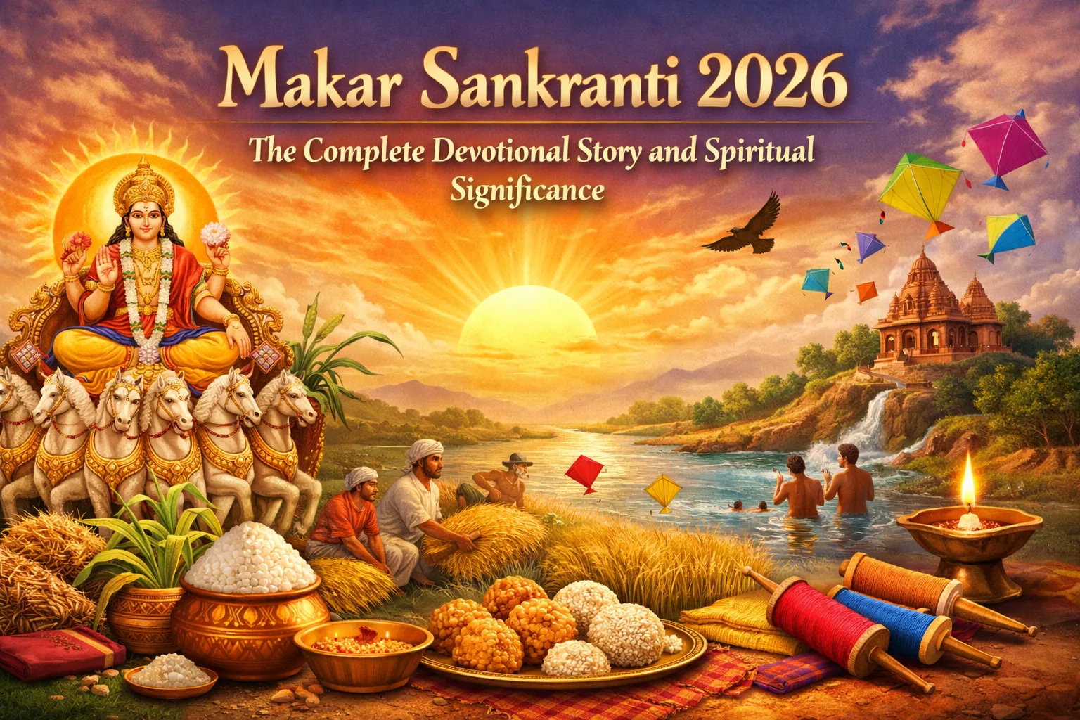 Makar Sankranti 2026: The Complete Devotional Story and Spiritual Significance — Festivals