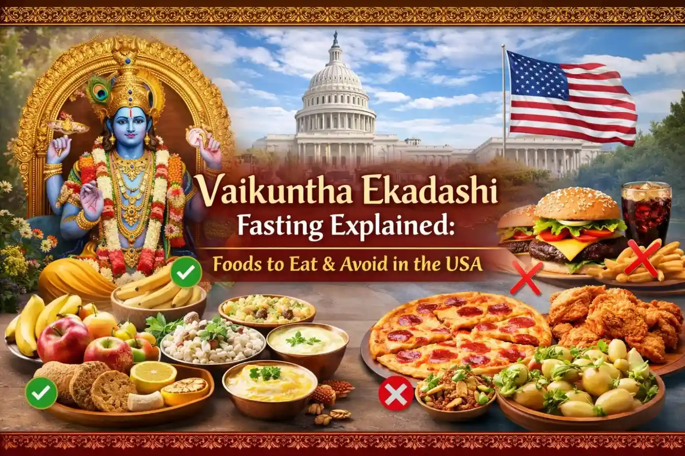 Vaikuntha Ekadashi Fasting Explained: Foods to Eat & Avoid in the USA — Festivals