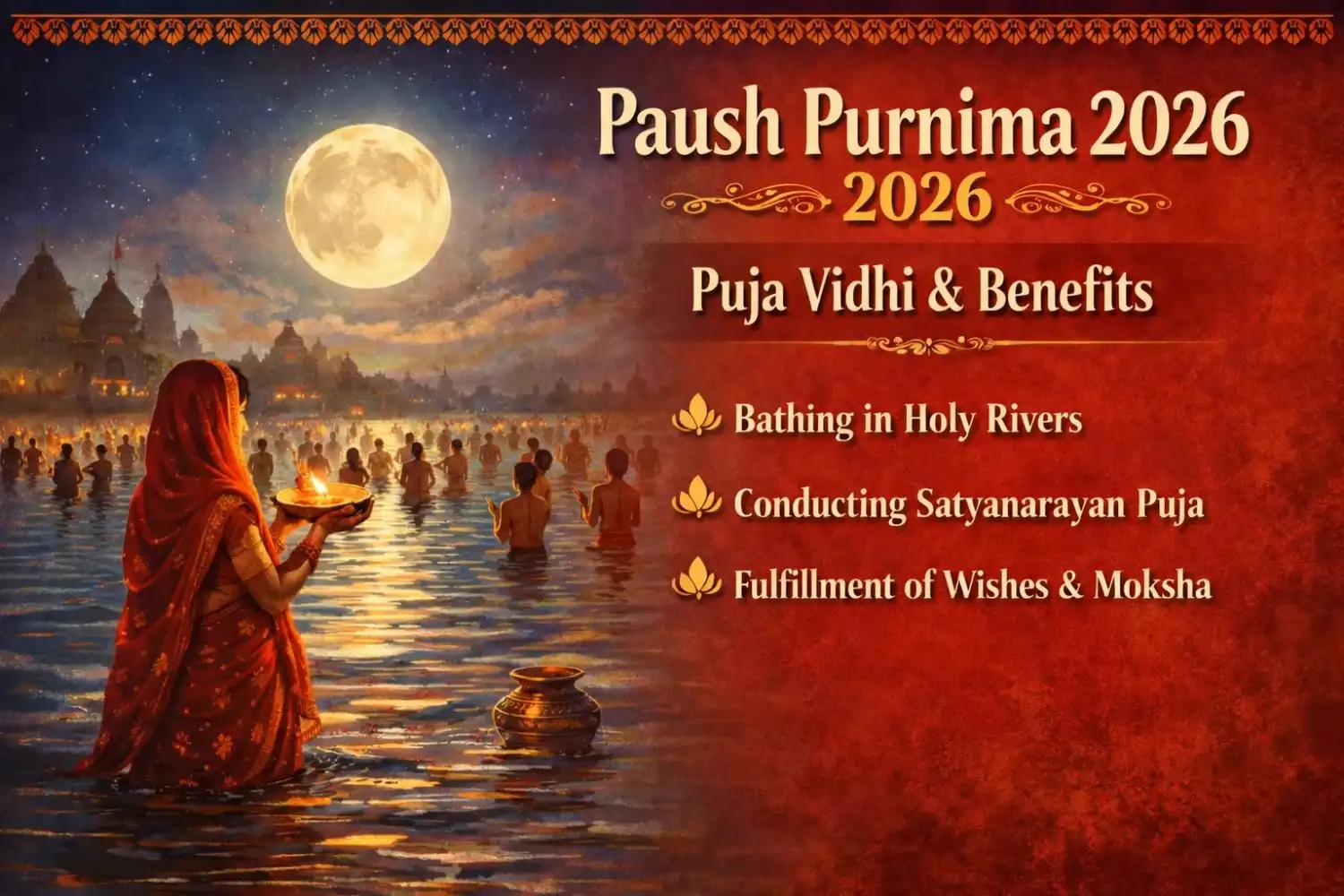 Paush Purnima 2026: Date, Puja Vidhi & Benefits — Hindutone