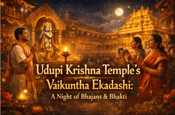 Udupi Krishna Temple’s Vaikuntha Ekadashi: A Night of Bhajans & Bhakti — Temples