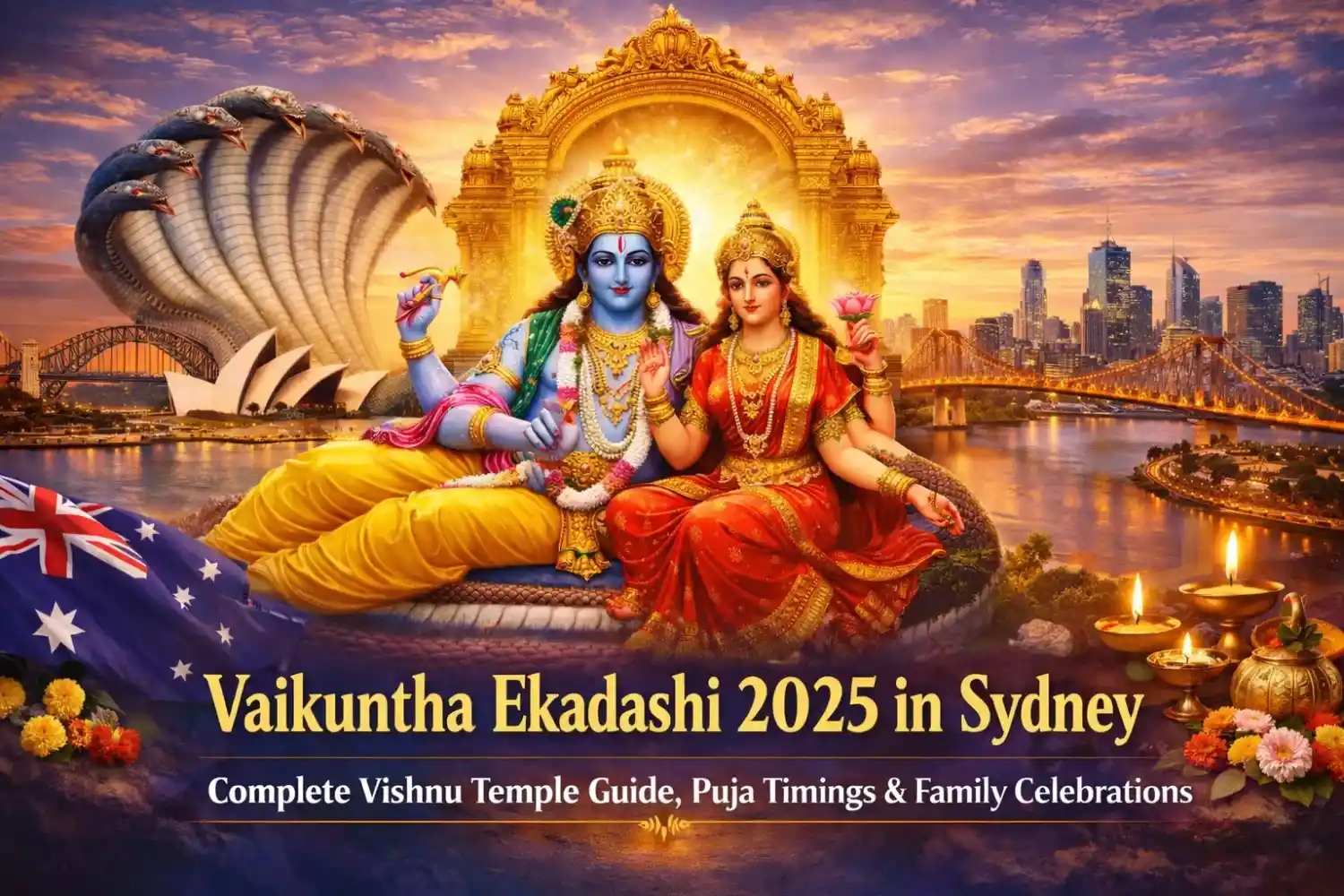 Vaikuntha Ekadashi 2025 in Sydney: Complete Vishnu Temple Guide, Puja Timings & Family Celebrations — Festivals