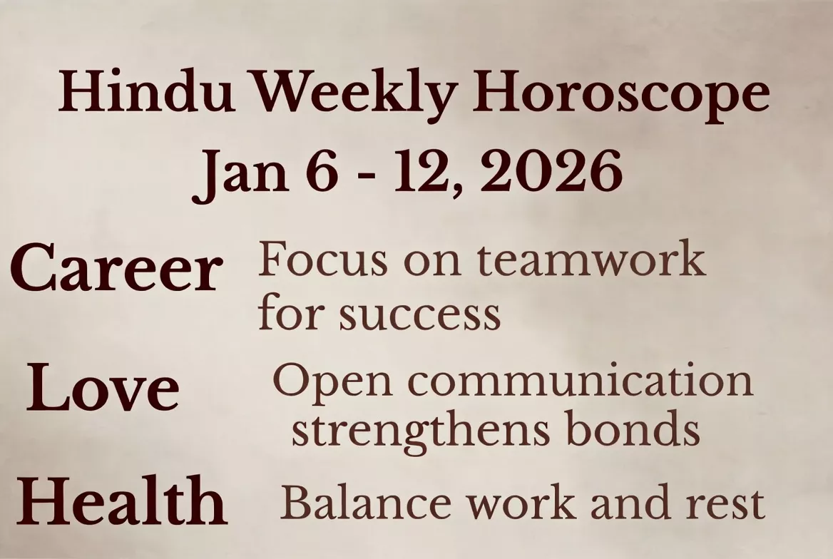 Hindu Weekly Horoscope Jan 6–12, 2026: Career, Love & Health — Astrology