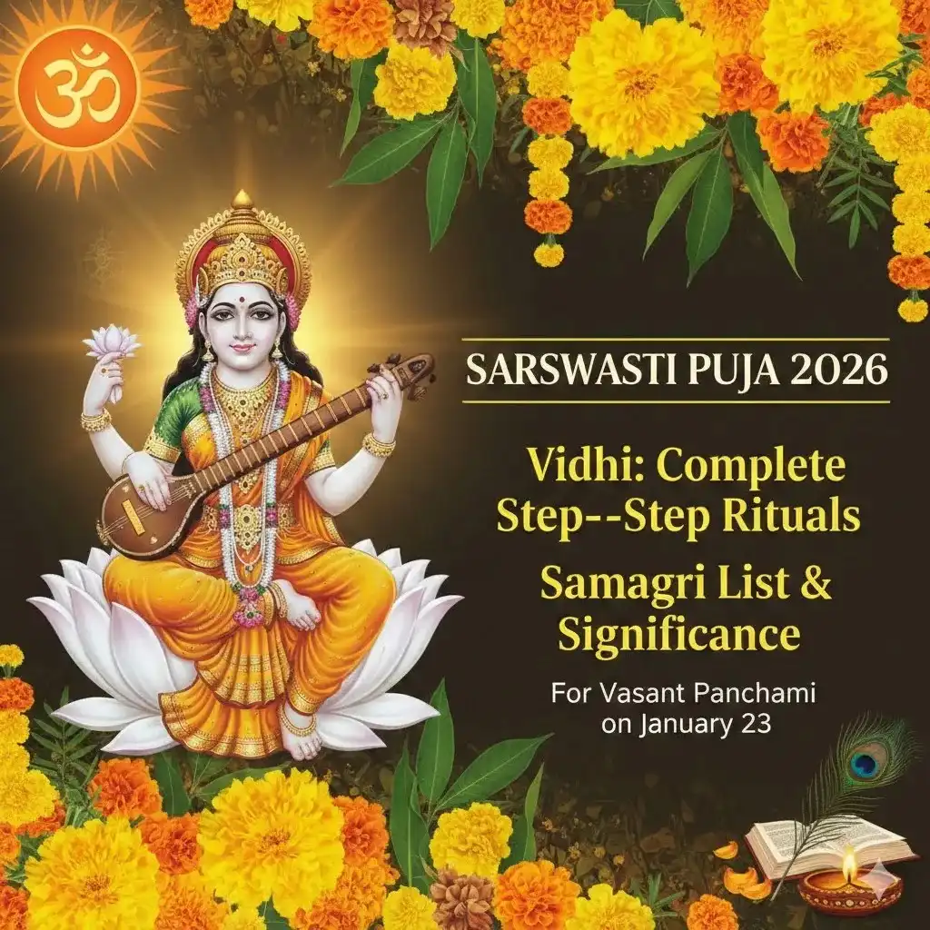 Saraswati Puja 2026 Vidhi: Complete Step-by-Step Rituals, Samagri List & Significance for Vasant Panchami on January 23 — Festivals