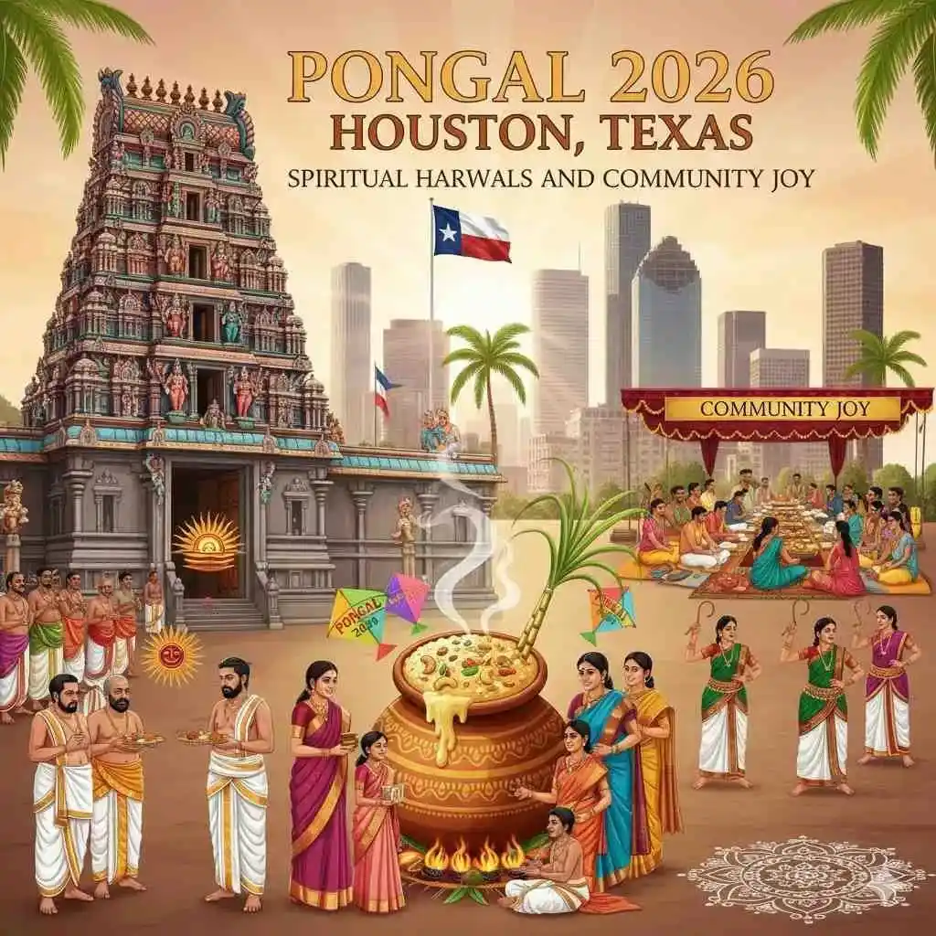 Pongal 2026 in Houston, Texas: Spiritual Harvest Festival with Temple Rituals and Community Joy — Festivals