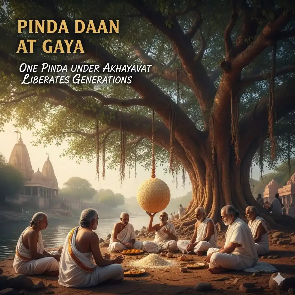 Pinda Daan at Gaya: One Pinda Under Akshayavat Liberates Generations — Hindutone