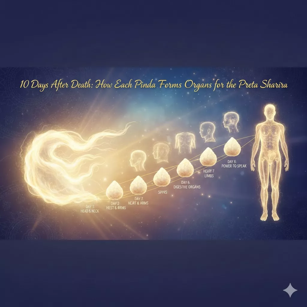 10 Days After Death: How Each Pinda Forms Organs for the Preta Sharira — Hindutone