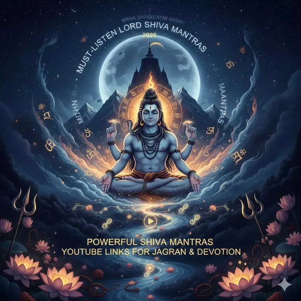 Must-Listen Lord Shiva Mantras on Maha Shivaratri Night 2026 | Powerful Shiva Mantras with YouTube Links for Jagran & Devotion