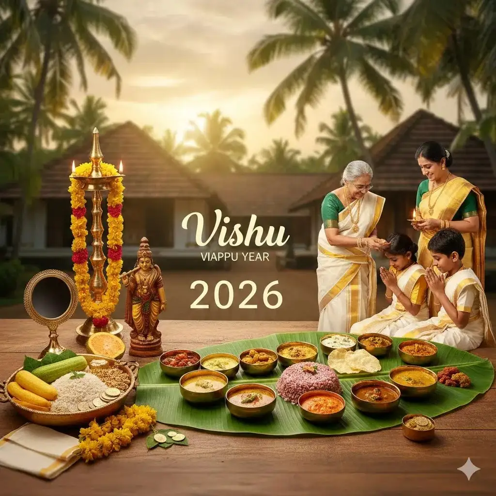 Vishu 2026: Kerala New Year Date, Vishu Kani, Sadhya Feast, Rituals & Blessings