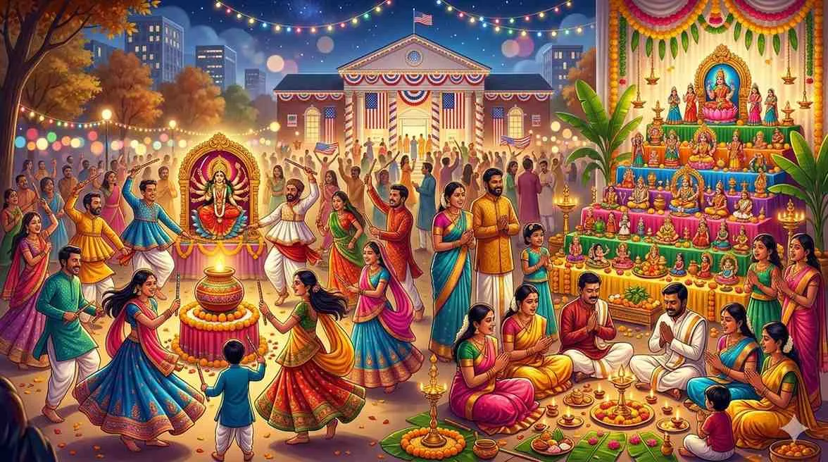 Navratri in the USA: How Gujaratis & South Indians Celebrate Abroad — Navratri