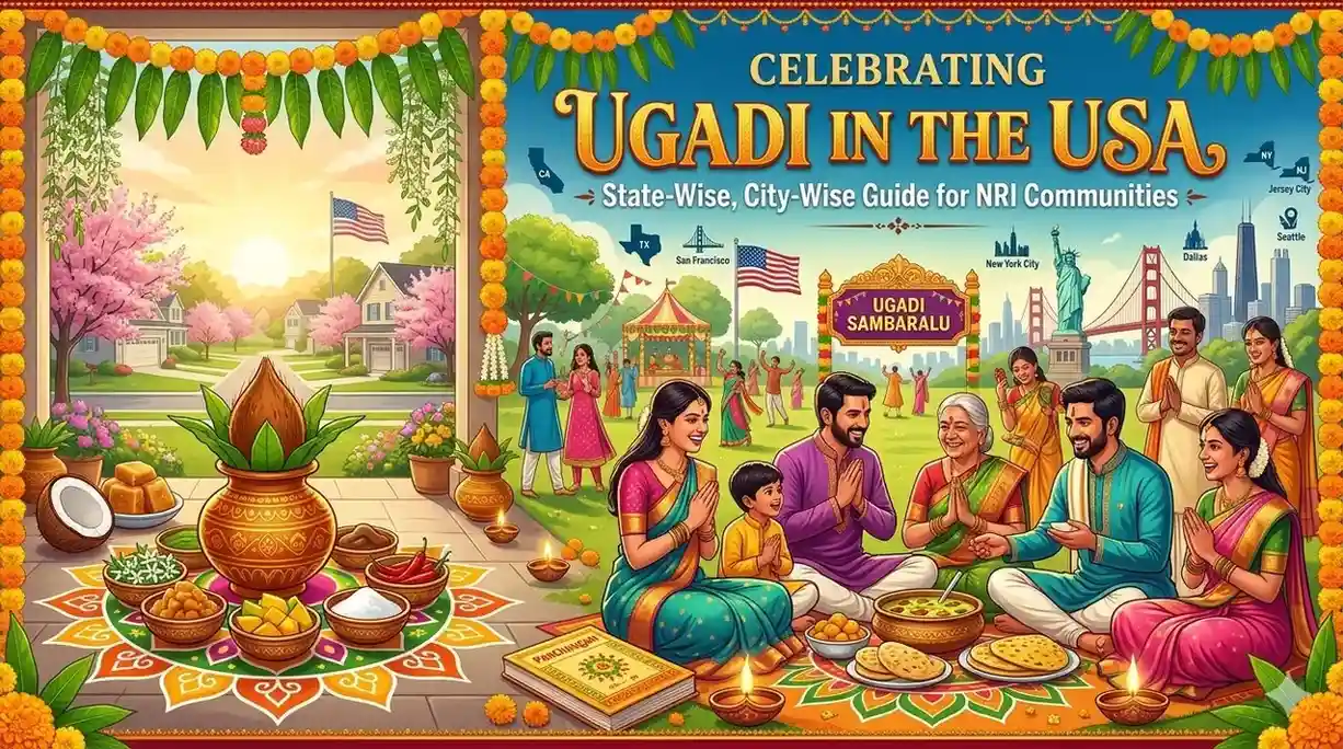 Ugadi Celebrations in the USA: State-Wise, City-Wise Guide for NRI Communities — Ugadi