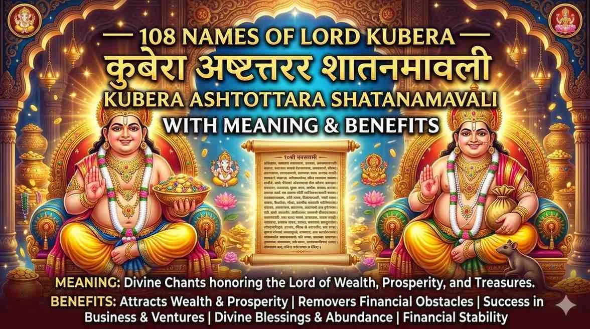 108 Names of Lord Kubera — Kubera Ashtottara Shatanamavali with Meaning & Benefits — Hindu Gods