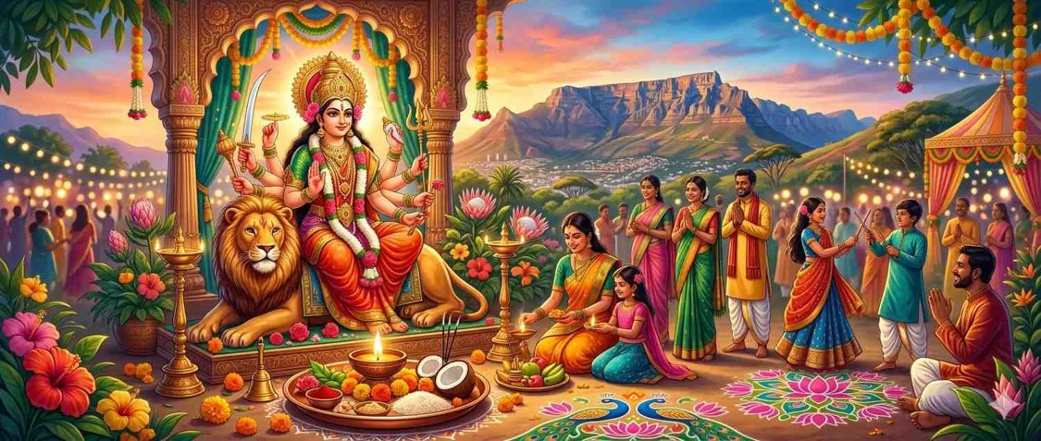 Sharadiya Durga Navratri 2026 South Africa Guide: Dates, Day-Wise Puja Vidhi, Mantras, Colors, Fasting Rules & Complete Devotional Celebration for Indian Families in South Africa — Navratri