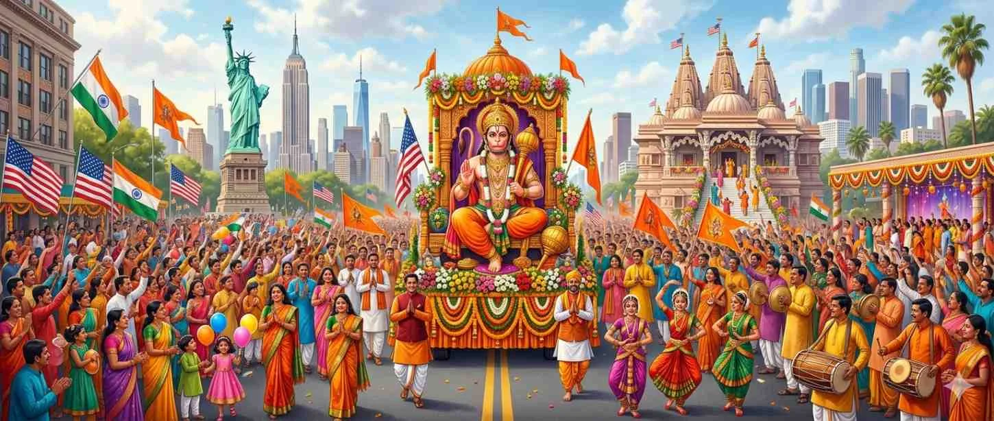 Hanuman Jayanti 2026 in USA: Indian Diaspora Celebrates Bajrangbali with Grand Devotion Across Cities, States & Temples — Festivals