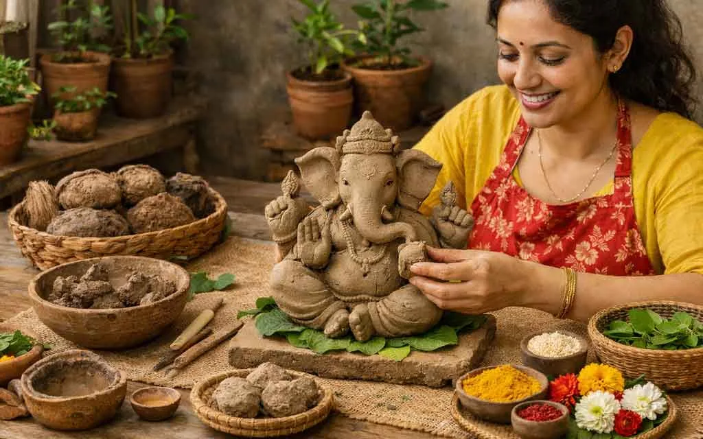 How to Make Eco-Friendly Ganesha Idol at Home: Complete Step-by-Step Guide (2026) — Ganesh Chavithi 2026