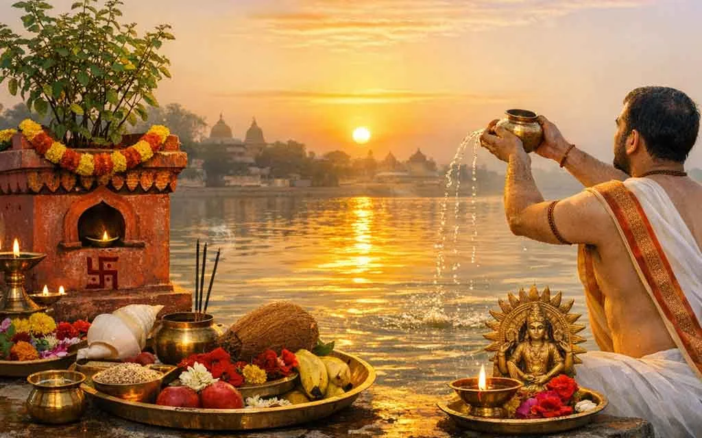 Vaishakha Snan Puja Vidhi: Complete Step-by-Step Ritual with Tulsi & Surya Arghya — Pooja, Slokas and Mantras