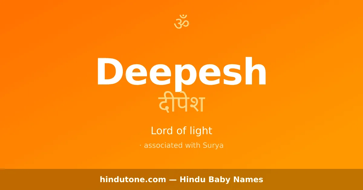 Deepesh — Hindu Boy Names with D