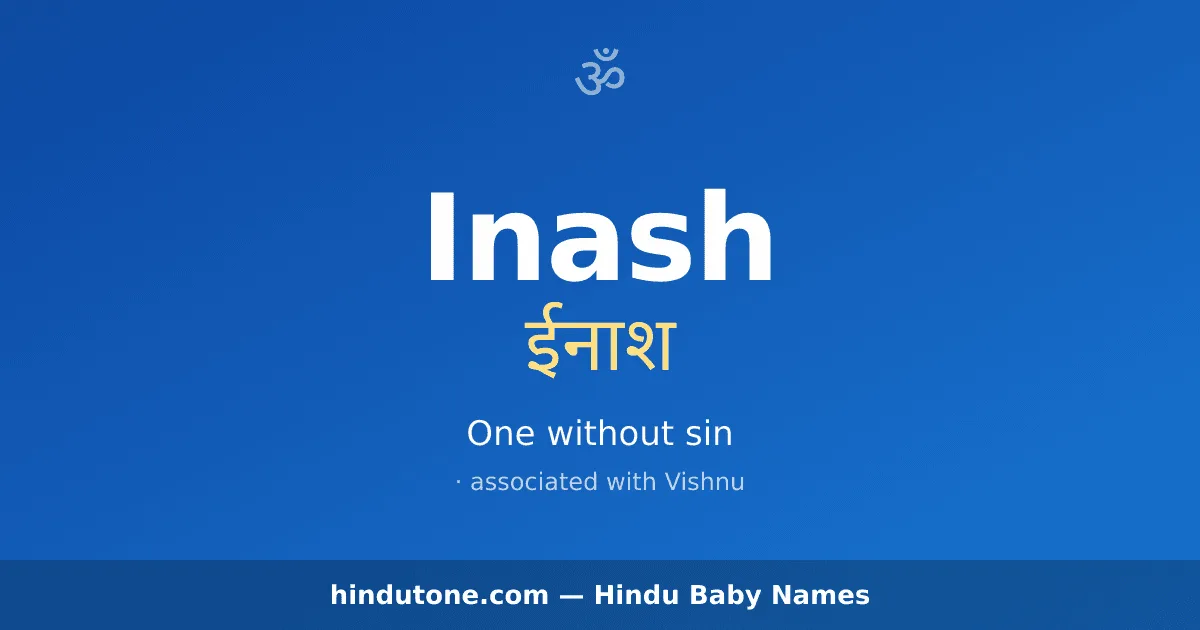 Inash — Hindu Boy Names with I