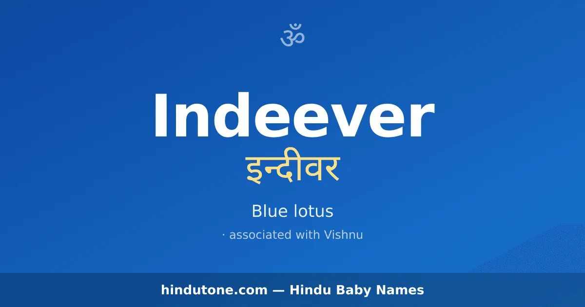 Indeever — Hindu Boy Names with I