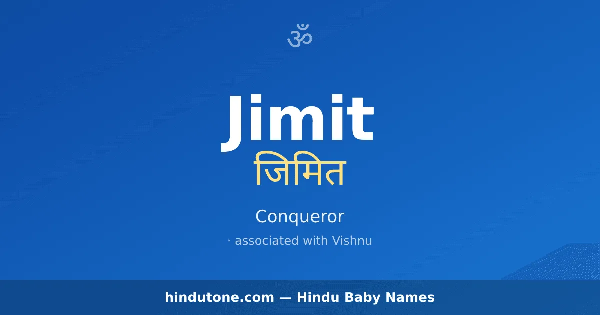 Jimit — Hindu Boy Names with J