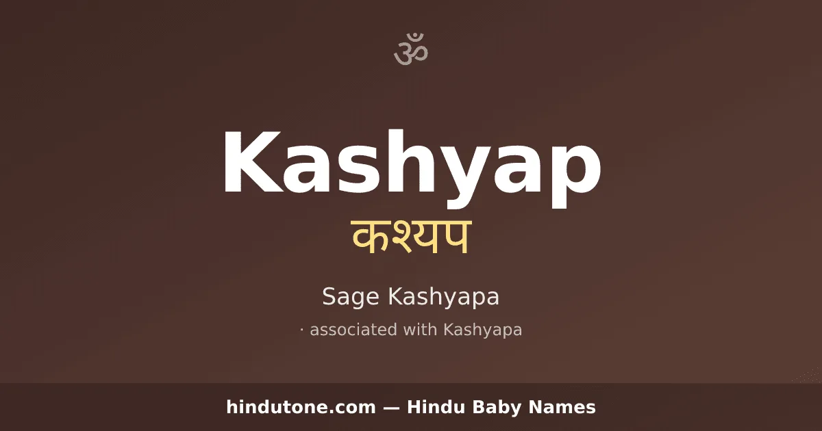 Kashyap — Hindu Boy Names with K