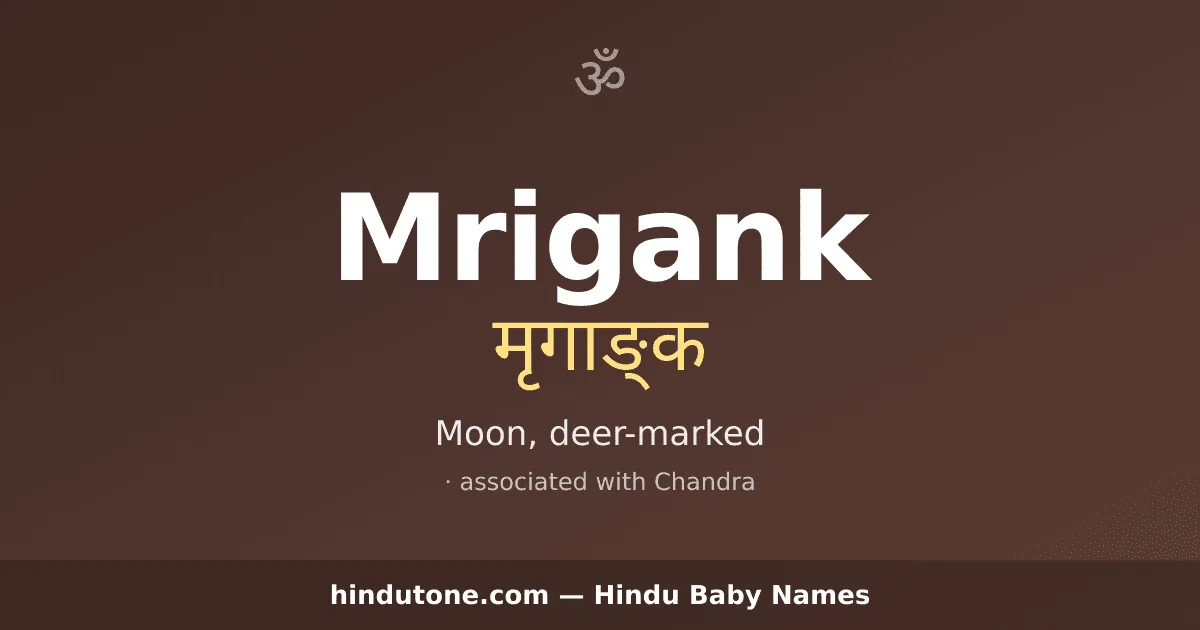 Mrigank — Hindu Boy Names with M