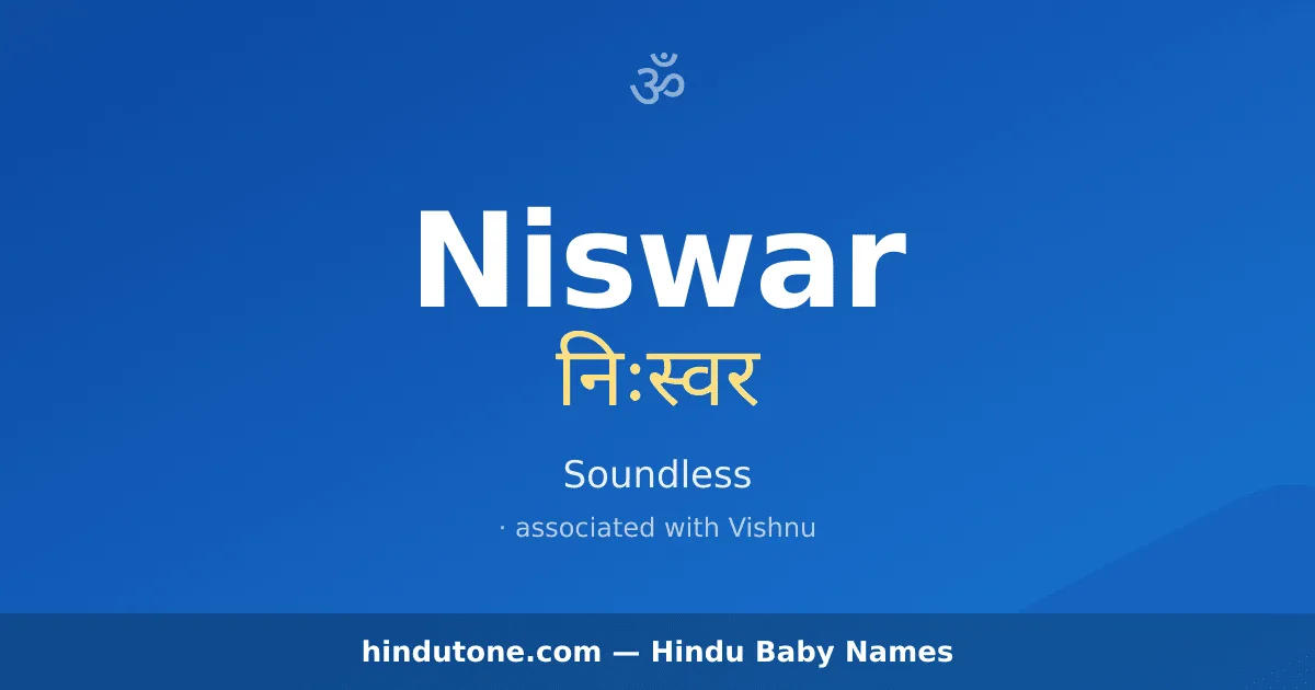 Niswar — Hindu Boy Names with N