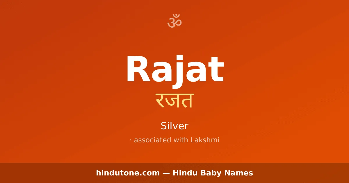 Rajat — Hindu Boy Names with R