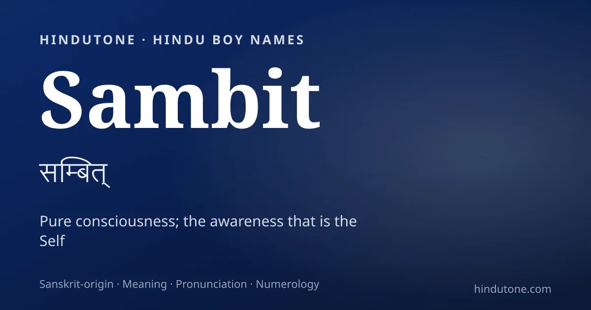 Sambit — Hindu Boy Names with S