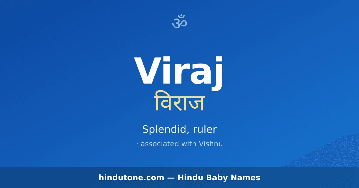 Viraj — Hindu Boy Names with V