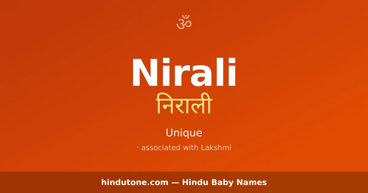 Nirali — Hindu Girl Names with N